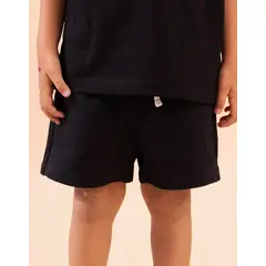 DOSOJOS - Short en 100% algodón peruano para niñas y niños - Negro