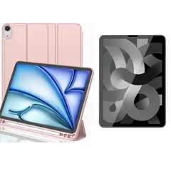 GENERICO - Forro Funda Smart Case Con Espacio De Pencil Para iPad air 4-air 5 + vidrio