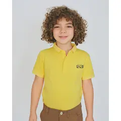GENERICO - CAMISETA TIPO POLO NIÑO AMARILLO