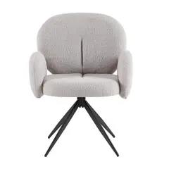 MUEBLES FIOTTI - Silla de comedor giratoria Gris Ayelet 63x63 cm