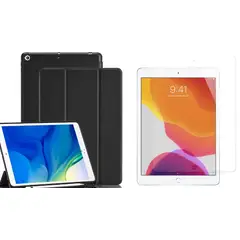 GENERICO - Forro Funda Smart Case Con Espacio De Pencil Para iPad 10.2 7-8-9 gen + vidrio