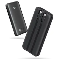 INNOVA - Power Bank 10000mah Carga Rápida Pd Con Cables Integrados Tipo C
