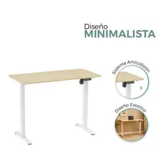 GENERICO - ESCRITORIO ALTURA AJUSTABLE WHITE & WOOD