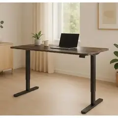 GENERICO - ESCRITORIO ALTURA AJUSTABLE BLACK & WOOD - ELEVABLE - SIILLA