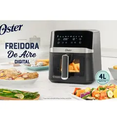 OSTER - Freidora de Aire Digital, 4L Oster®, DiamondForce, con 10 Programas Automáticos