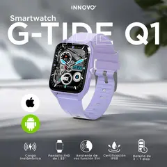 INNOVA - Smartwatch G-tide Q1 Pantalla 1.83 Pulso Extra Ios/android Sumergible Lila Gris