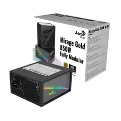 MIRAGE - Fuente De Poder Para Pc Aerocool Gold 850w Fully Modular 850w Negra