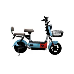 EVOBIKE - Bicicleta Eléctrica SOL PRO 35kmh NARANJA AZUL 350W Batería Extraíble