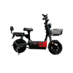 EVOBIKE - Bicicleta Eléctrica SOL PRO 35kmh NEGRO ROJO 350W Batería Extraíble