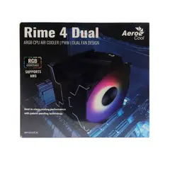 AEROCOOL - Cooler Cpu Rime 4 Dual Argb Pwm Rgb Supports Am5