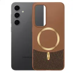 GENERICO - Funda Estuche Carbono Carga Magnética Compatible Samsung S24 FE