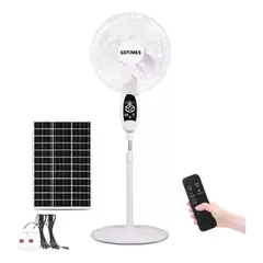 CHINA - Ventilador Solar De Piso Gd-936s Recargable 9 Velocidades