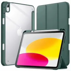 GENERICO - Estuche Protector Smart Clear Para Ipad Mini 6 Y Ipad Mini 7 (A17 Pro) - Verde Oscuro