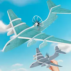 GENERICO - Avión Volador De Espuma Planeador Aeroplano Luces LED Recargable USB Y20