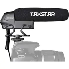 TAKSTAR - Micrófono de cámara escopeta para grabación de video unidireccional con conector 3.5 mm