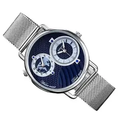 SANDA - Reloj 1072 Plata Fondo Azul
