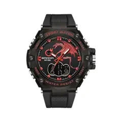 SANDA - Reloj 3171 Negro Fondo Rojo