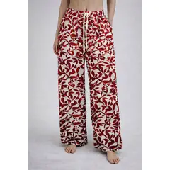 YOGA & GYM - Pantalon Palazzo Estampado con bolsillos Talla Unica