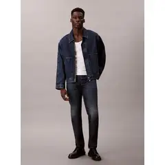CALVIN KLEIN - Jeans azul oscuro slim tapered térmico