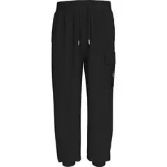 CALVIN KLEIN - Jogger negro cargo de corte relajado