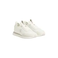 CALVIN KLEIN - Tenis blanco retro runner de nailon tipo sock
