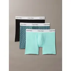 CALVIN KLEIN - Pack multicolor de 3 boxers sueltos largos - Icon Cotton Stretch
