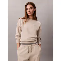 CALVIN KLEIN - Saco beige de felpa de gran calidad