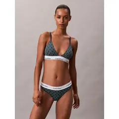 CALVIN KLEIN - Tanga verde - Icon Cotton Modal