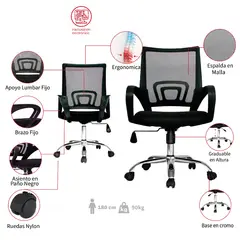 MUEBLESYA - Silla De Oficina Y Escritorio El Roble Gerente Ergonómica