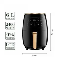 GENERICO - Freidora de Aire 8 Litros con Pantalla Led para Cocina Saludable