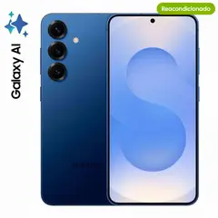 SAMSUNG - Celular Galaxy S25 128 GB 5G Azul Reacondicionado + Garantía extendida + Panel Solar