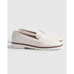 PATPRIMO - Mocasines Texturizados Para Mujer Blanco