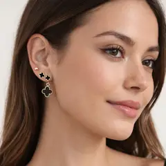 GENERICO - Set De Aretes Topos Trébol Elegantes Para Mujer