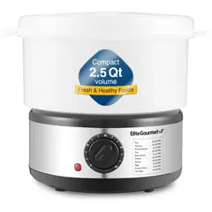 ELITE - Gourmet Vaporizador eléctrico para cocinar al vapor 2,4 L 400 W