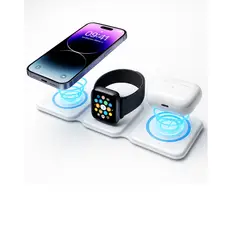 GENERICO - Cargador Inalambrico 3 en 1 Para Apple Plegable