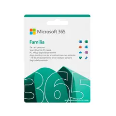 MICROSOFT - Office 365 Familia 12 Meses 6 Usuarios 30 Dispositivos