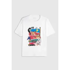 KOAJ - Camiseta oversize crema de Looney Tunes manga corta Niño