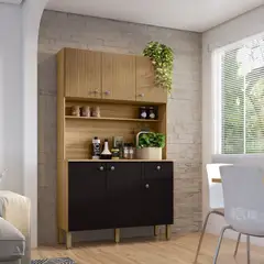 GENERICO - Alacena para cocina 111 cm en MDF con 6 puertas 1 cajon