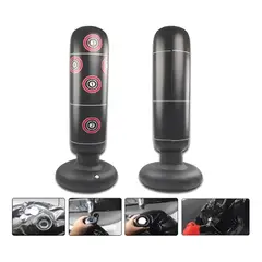 GENERICO - Saco de Boxeo Inflable de Pie con Base Rellenable Color Negro