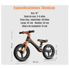 GENERICO - Bicicleta de Balance Infantil sin Pedales para Niños