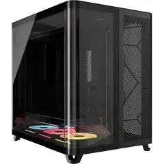 CORSAIR - Chassis PC AIR 5400 V.T. + 3 RS120R ARGB NEGRA con Diseño de Alto Flujo