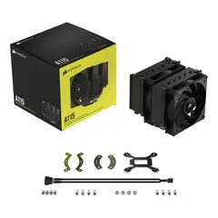 CORSAIR - Disipador CPU A115 NEGRO con Ventilador Silencioso y Refrigeración Eficiente