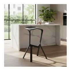 GENERICO - Silla Bar Pizza Alta Negra En Polipropileno