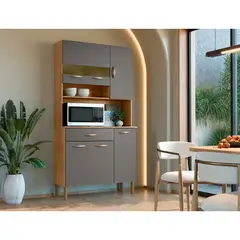GENERICO - Alacena de cocina en MDF 92x176x36 cm con espacio para microondas
