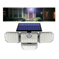 GENERICO - Reflector Solar Led x4 para Pared Exterior con Iluminacion de Tres Lados