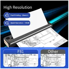 GENERICO - Impresora Portatil Inalambrica para Oficina Hogar y Auto con Bluetooth