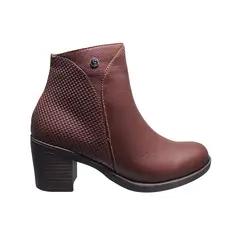 GENERICO - Botín Dama En Cuero Tacón 5 12