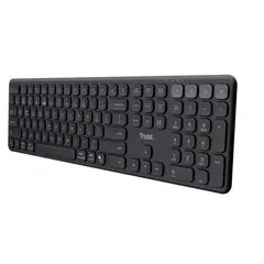 TRUST - Teclado Vaiya Inalámbrico-Bluetooth Negro Recargable