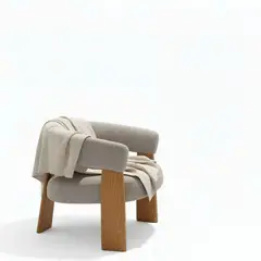 22 GRADOS DECORACION - Silla Utu en madera Roble y tela Antifluido85cm x 70cm
