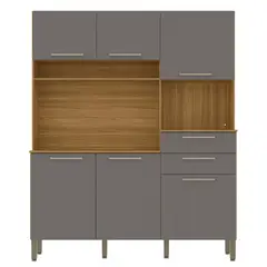 AKIVOY - Alacena Montesa 6P Castaño - Gris